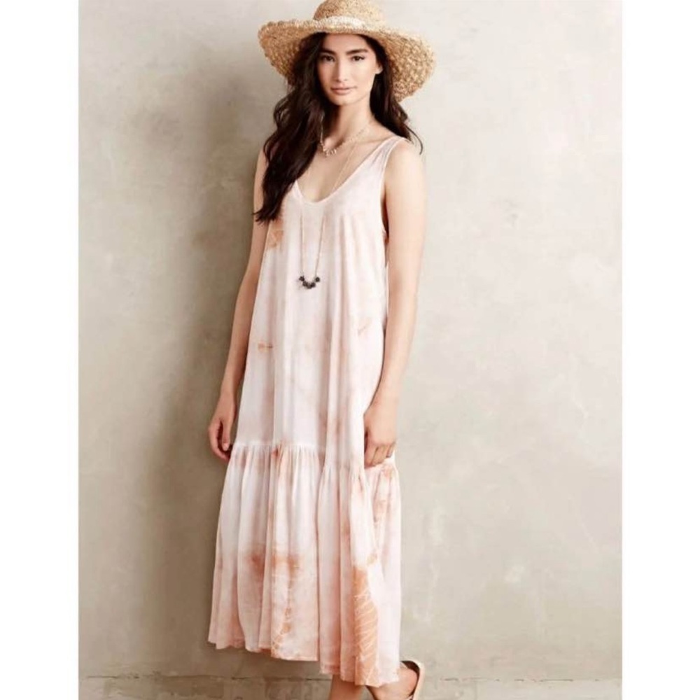 The Odells dress XS Anthropologie pink cream